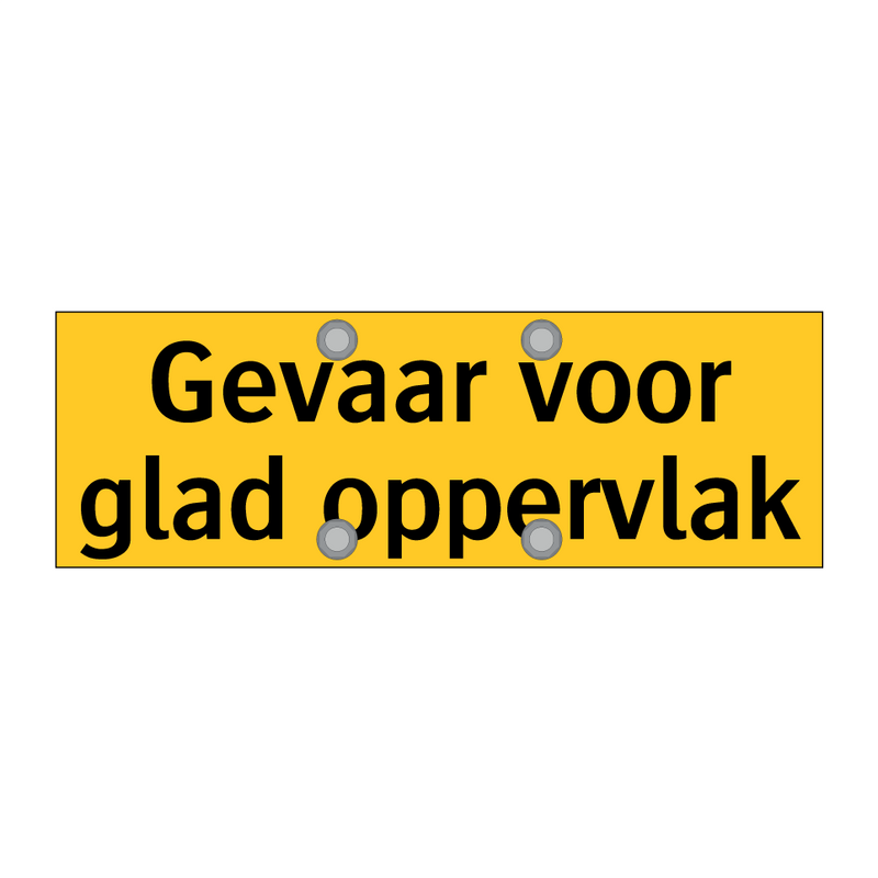 Gevaar voor glad oppervlak