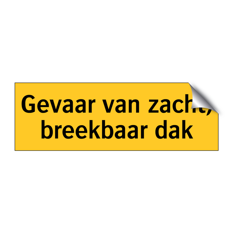 Gevaar van zacht, breekbaar dak