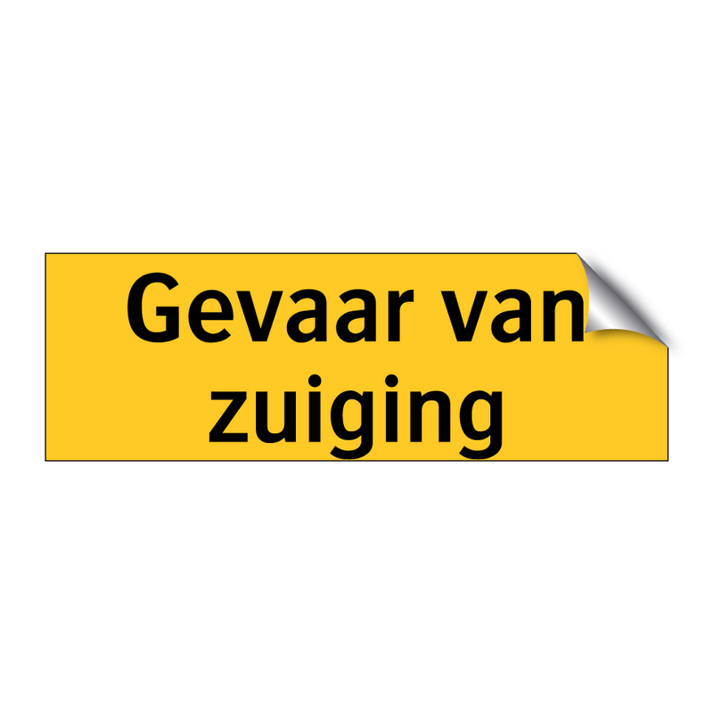 Gevaar van zuiging