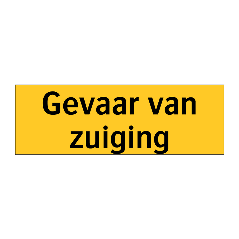 Gevaar van zuiging