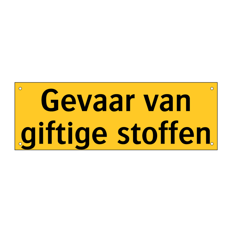 Gevaar van giftige stoffen