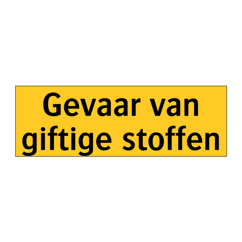 Gevaar van giftige stoffen