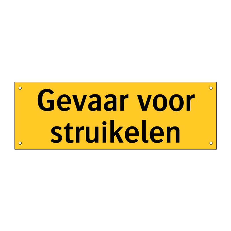 Gevaar voor struikelen