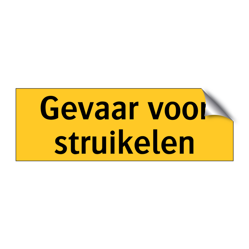 Gevaar voor struikelen