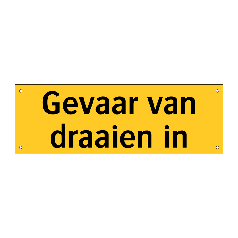 Gevaar van draaien in