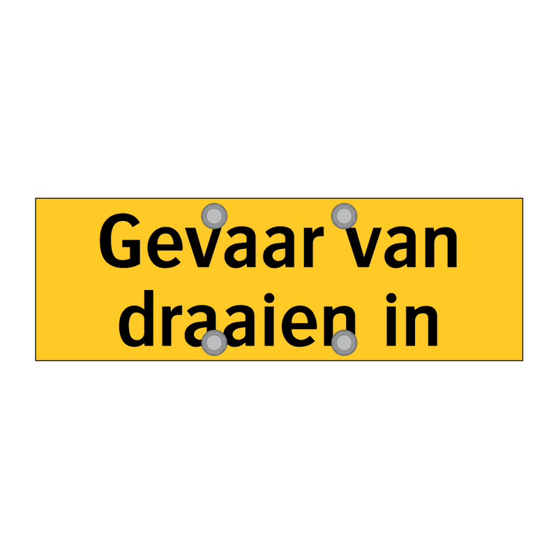 Gevaar van draaien in