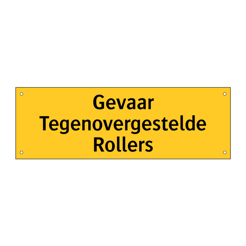 Gevaar Tegenovergestelde Rollers