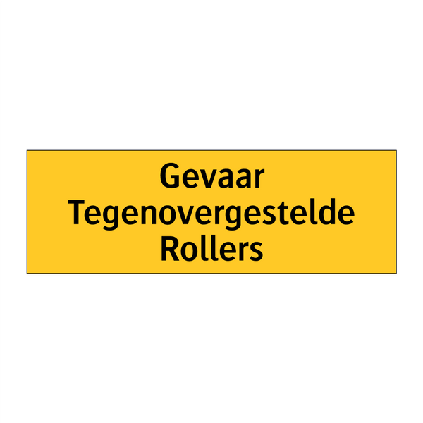 Gevaar Tegenovergestelde Rollers