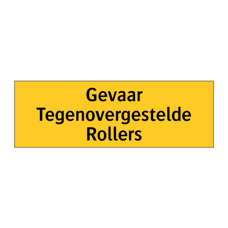 Gevaar Tegenovergestelde Rollers
