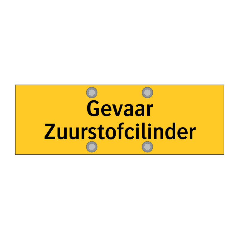 Gevaar Zuurstofcilinder