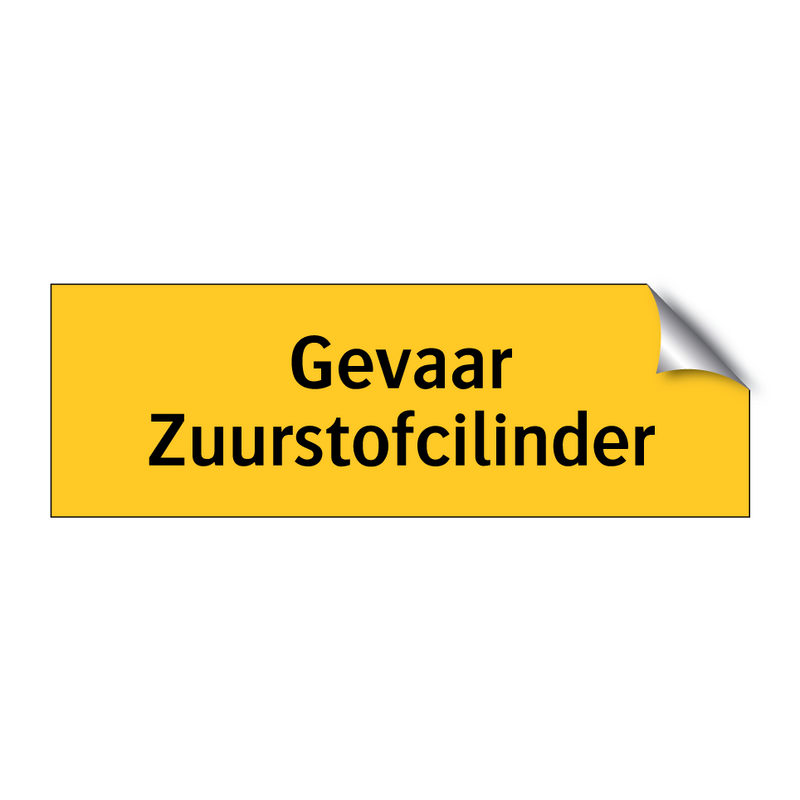 Gevaar Zuurstofcilinder