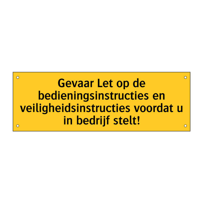 Gevaar Let op de bedieningsinstructies en /.../