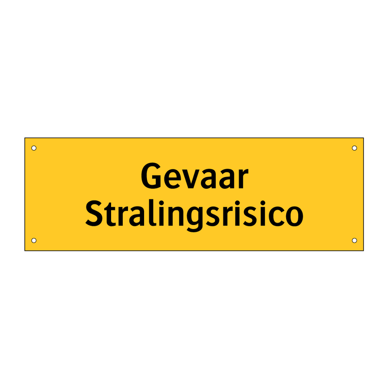 Gevaar Stralingsrisico