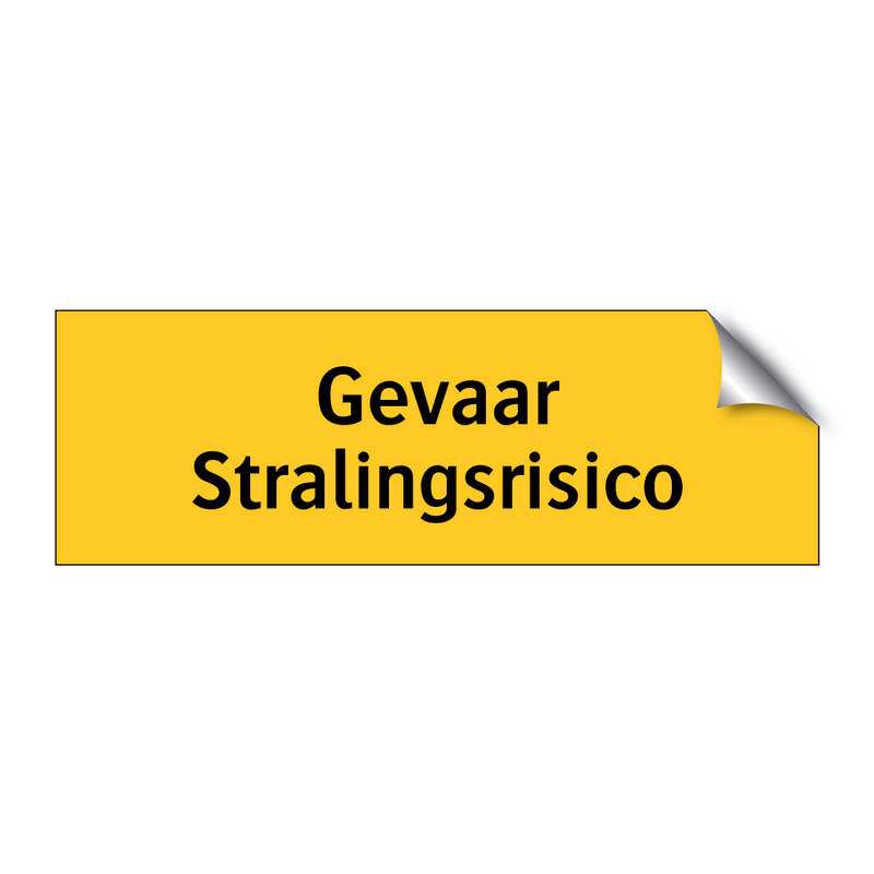 Gevaar Stralingsrisico