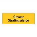 Gevaar Stralingsrisico