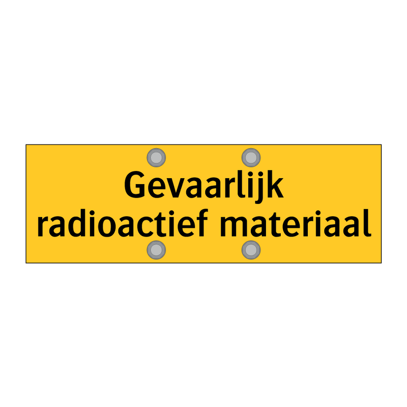 Gevaarlijk radioactief materiaal