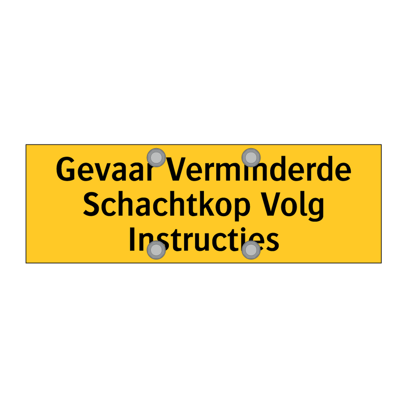 Gevaar Verminderde Schachtkop Volg Instructies