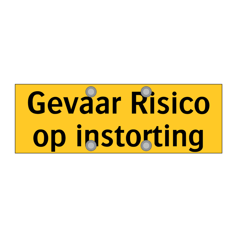 Gevaar Risico op instorting