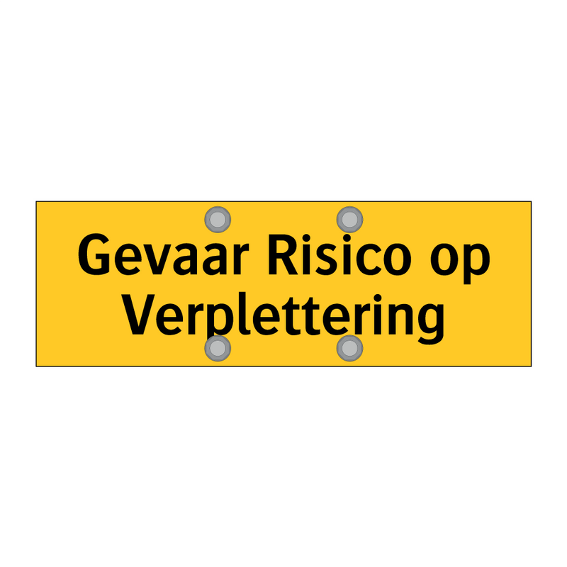 Gevaar Risico op Verplettering