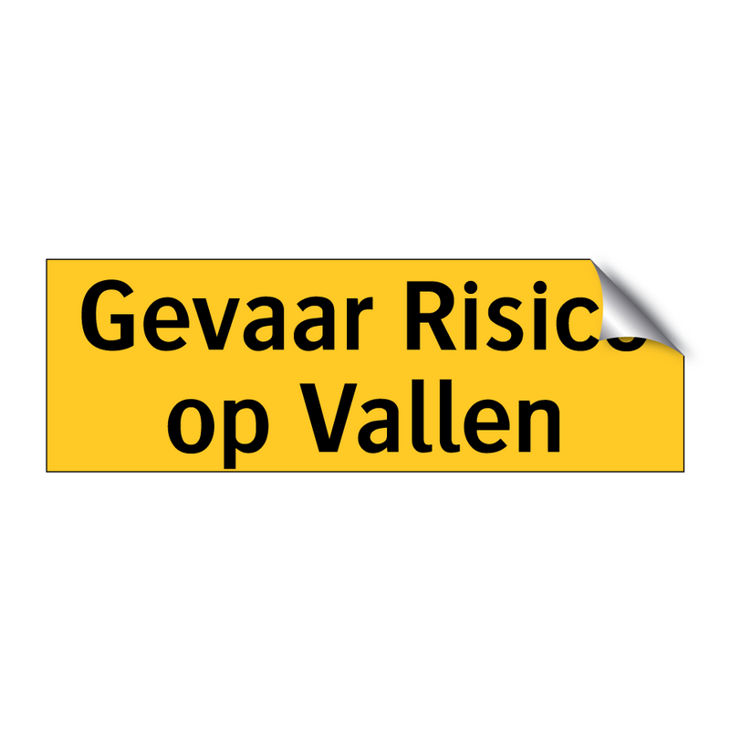 Gevaar Risico op Vallen