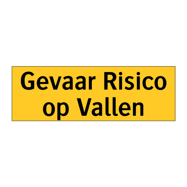 Gevaar Risico op Vallen