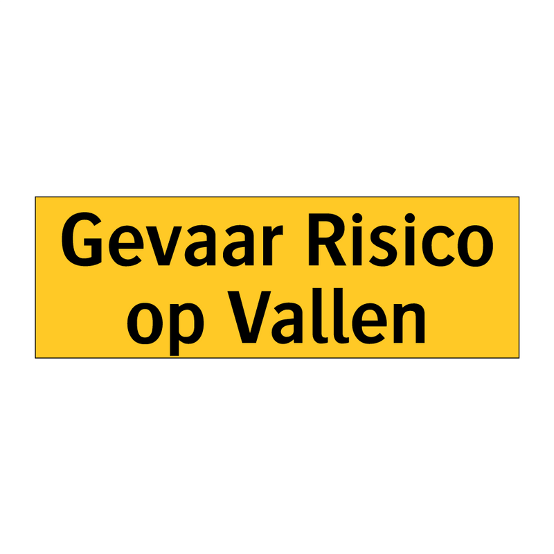 Gevaar Risico op Vallen