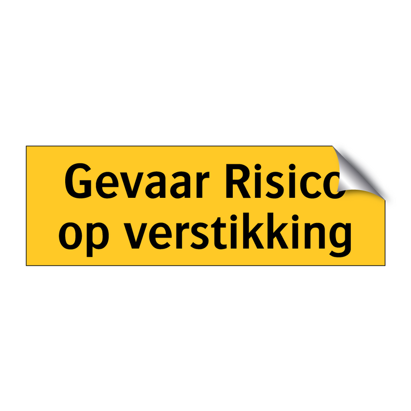 Gevaar Risico op verstikking