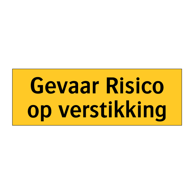 Gevaar Risico op verstikking