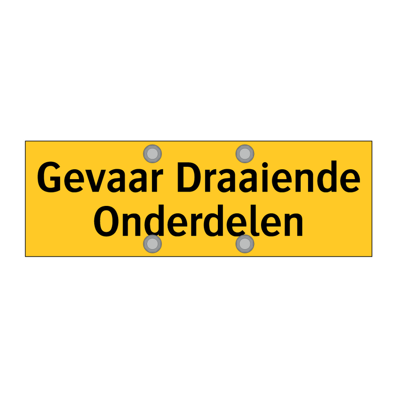 Gevaar Draaiende Onderdelen