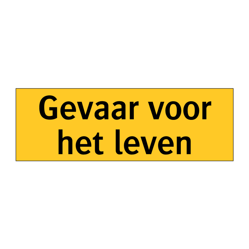 Gevaar voor het leven