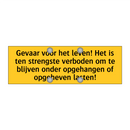 Gevaar voor het leven! Het is ten strengste verboden /.../