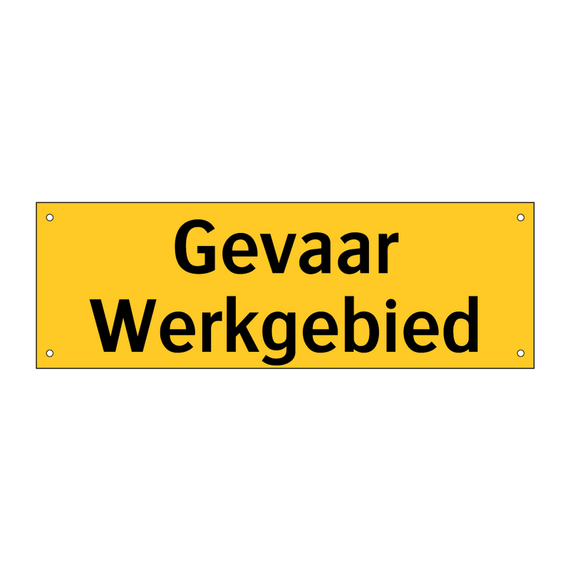 Gevaar Werkgebied