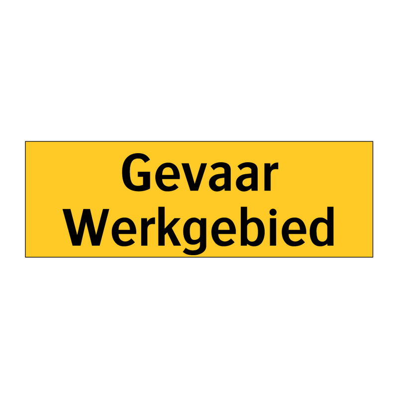 Gevaar Werkgebied