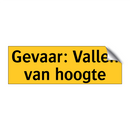 Gevaar: Vallen van hoogte