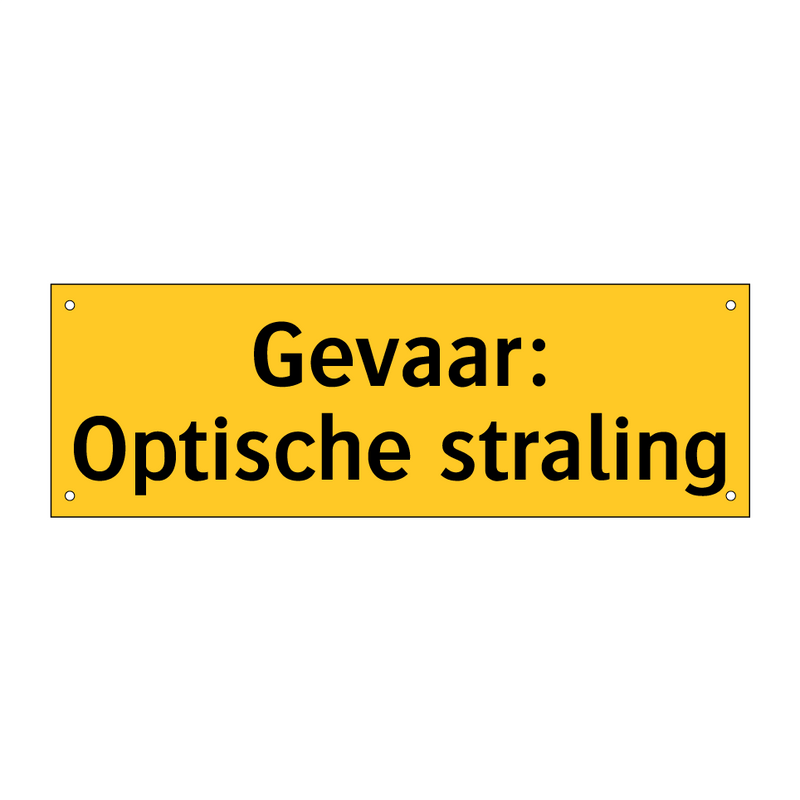 Gevaar: Optische straling