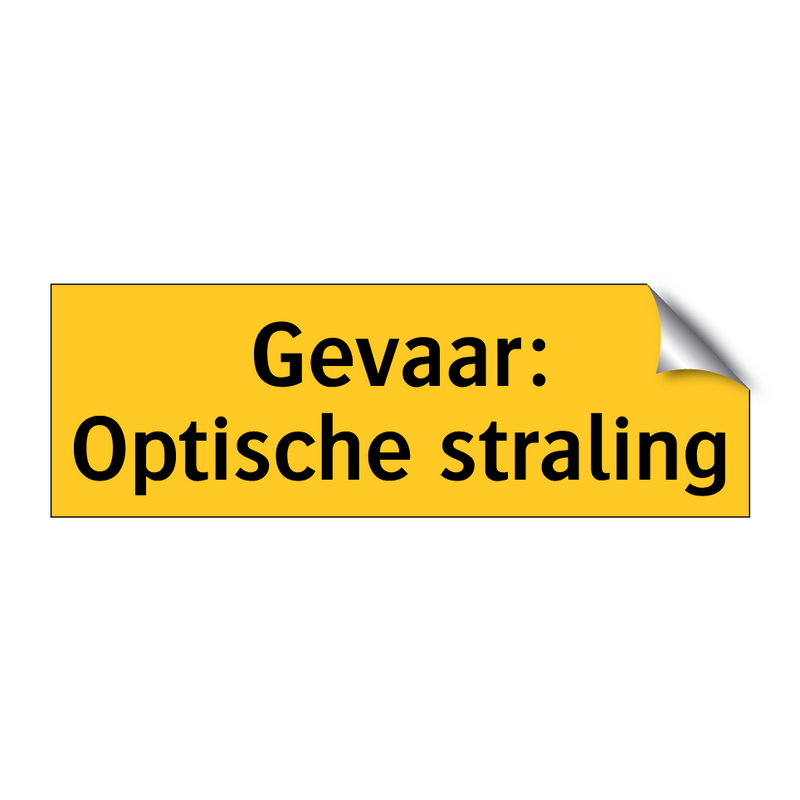 Gevaar: Optische straling