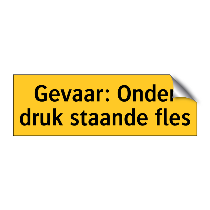 Gevaar: Onder druk staande fles