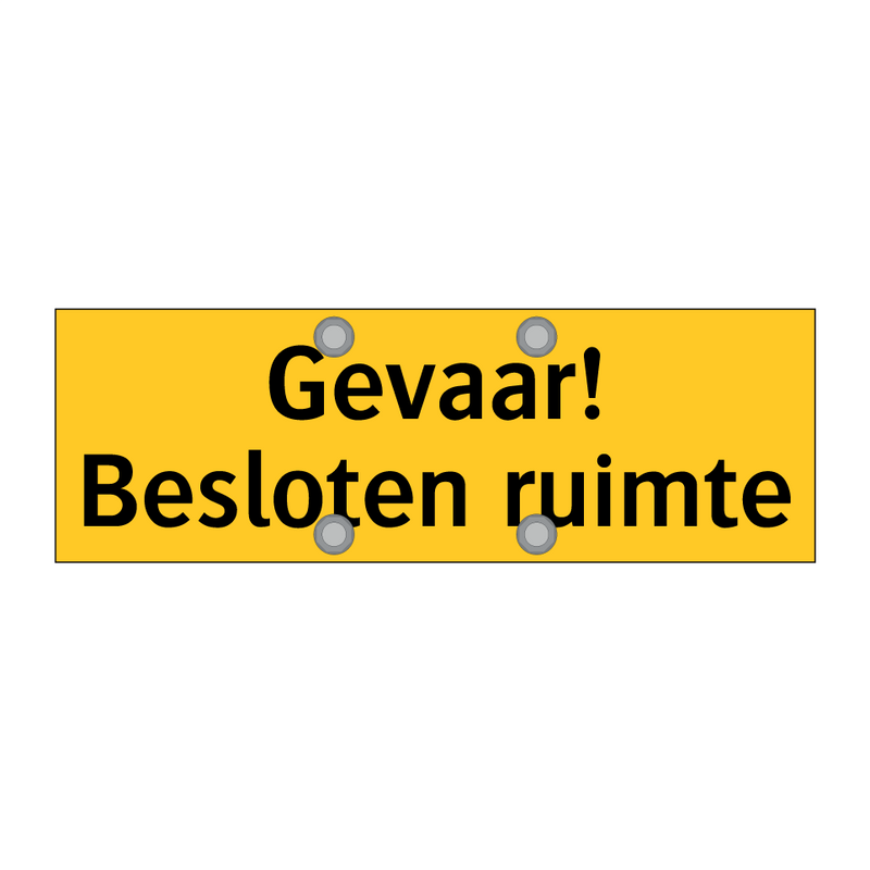 Gevaar! Besloten ruimte
