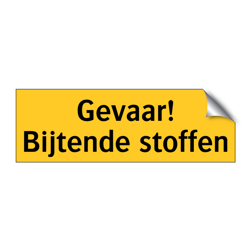 Gevaar! Bijtende stoffen