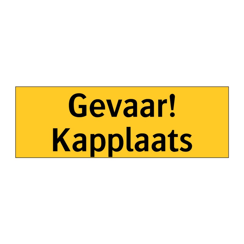 Gevaar! Kapplaats