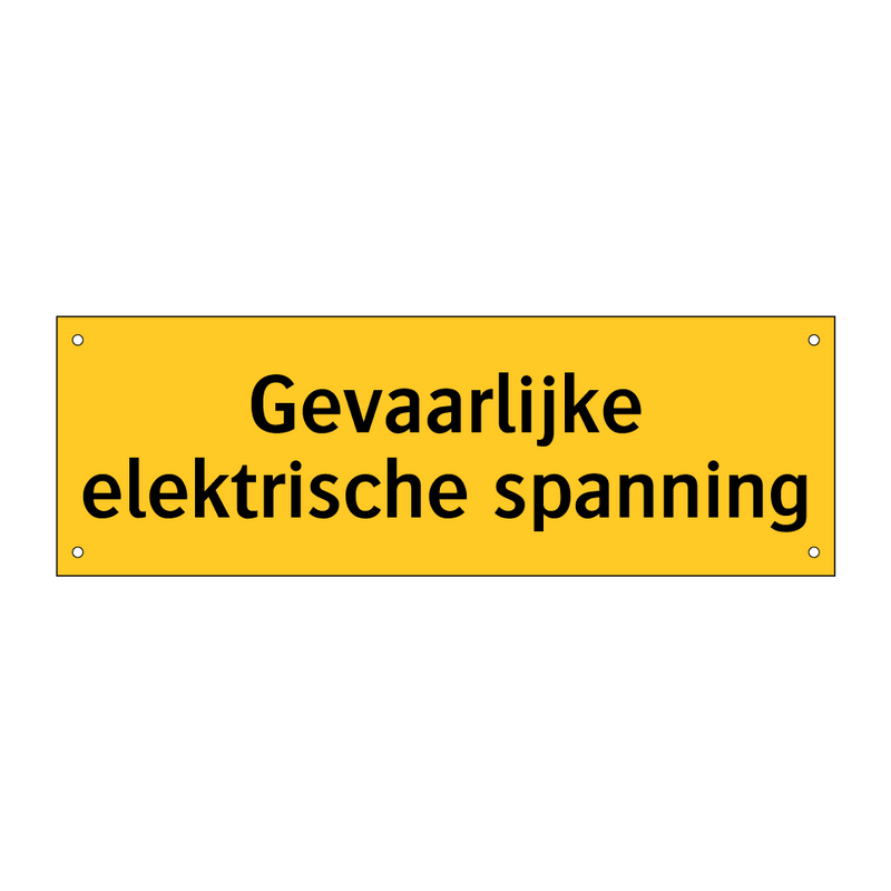 Gevaarlijke elektrische spanning