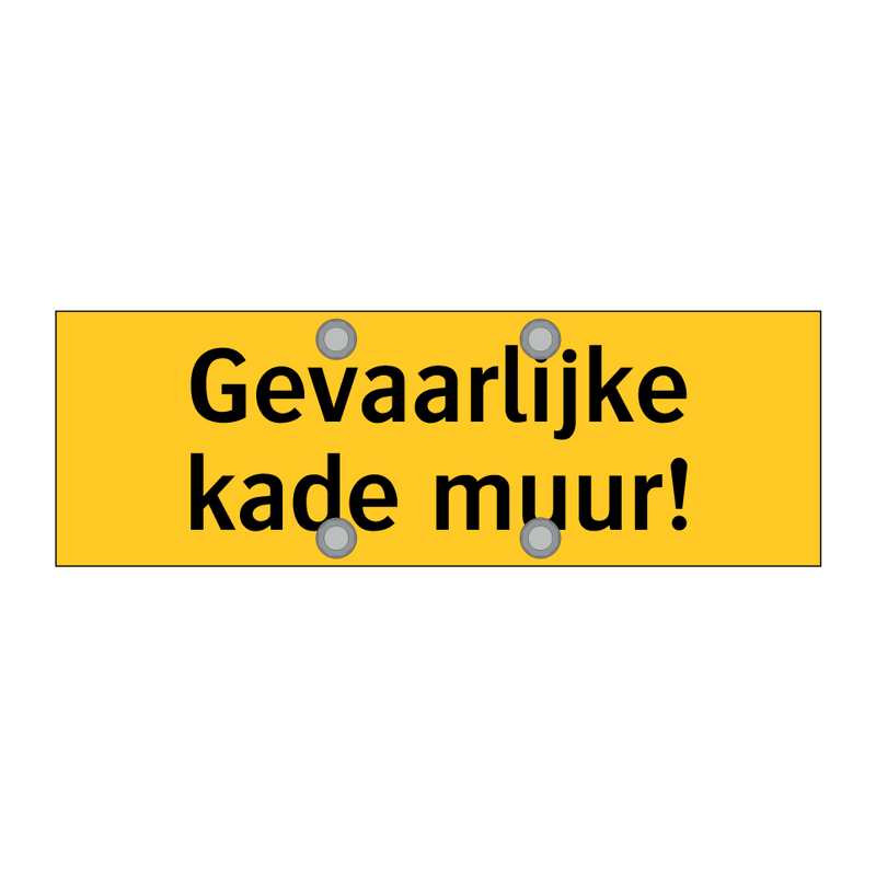 Gevaarlijke kade muur!