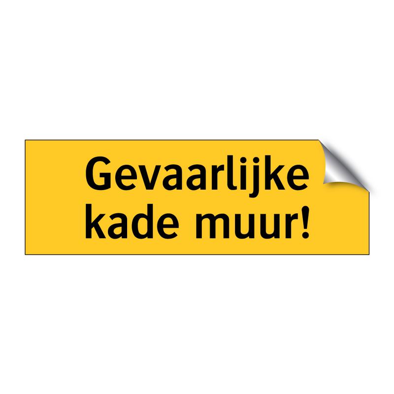 Gevaarlijke kade muur!