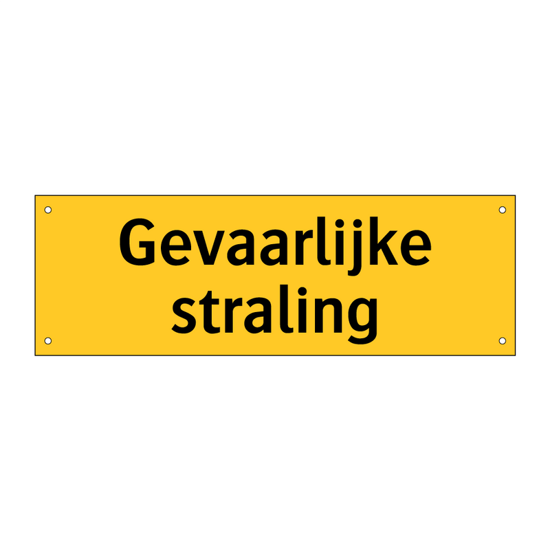 Gevaarlijke straling