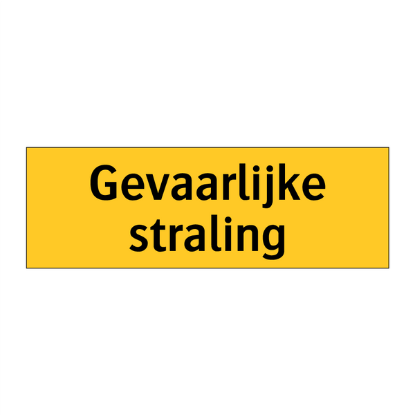 Gevaarlijke straling
