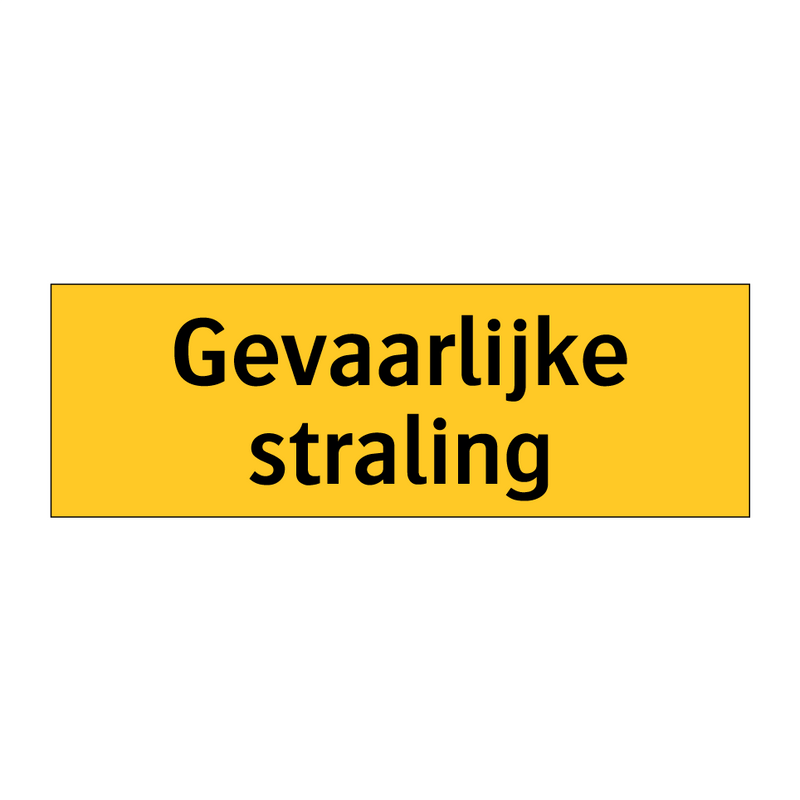 Gevaarlijke straling