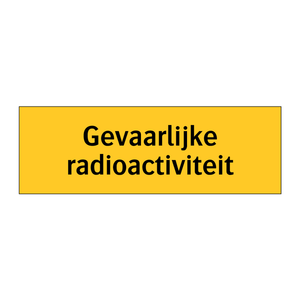 Gevaarlijke radioactiviteit