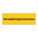 Verwijderingsinstructies