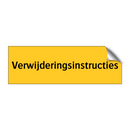 Verwijderingsinstructies