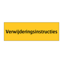 Verwijderingsinstructies